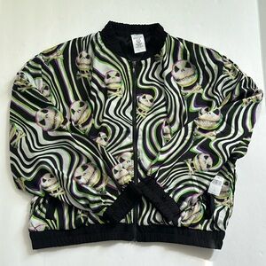 Disney The Nightmare Before Christmas Jack Skellington Bomber Jacket Adult XL
